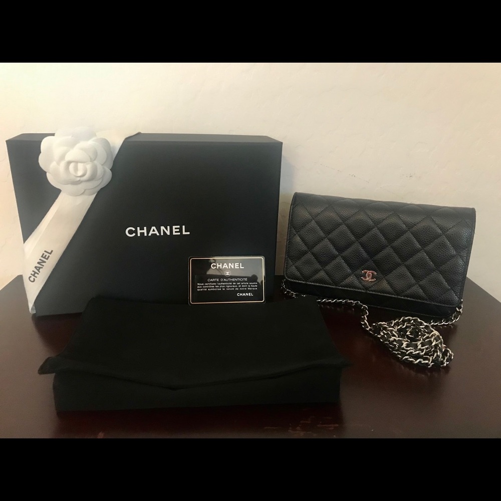 Authentic CHANEL Classic Wallet on Chain (WOC) - Picture 1 of 16